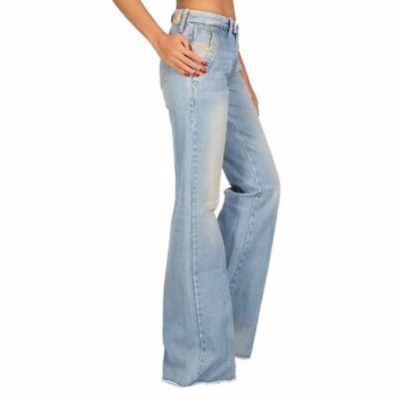 Diesel Denim - Diesel Flairlegg Pinstripe Trouser Jeans 25x32 Diesel Denim - Diesel Flairlegg Pinstripe Trouser Jeans 25x32